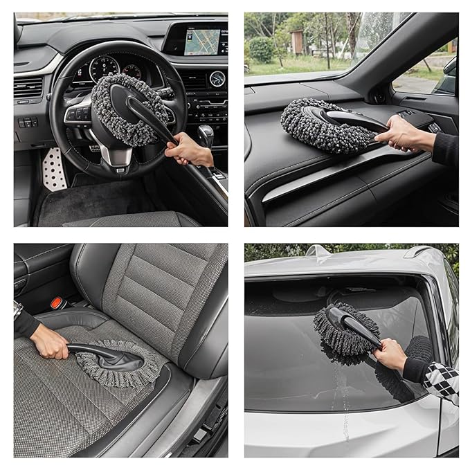 Mini Microfiber Car Duster – Portable Cleaning Brush for Cars