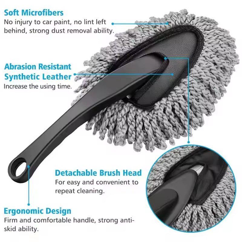 Mini Microfiber Car Duster – Portable Cleaning Brush for Cars