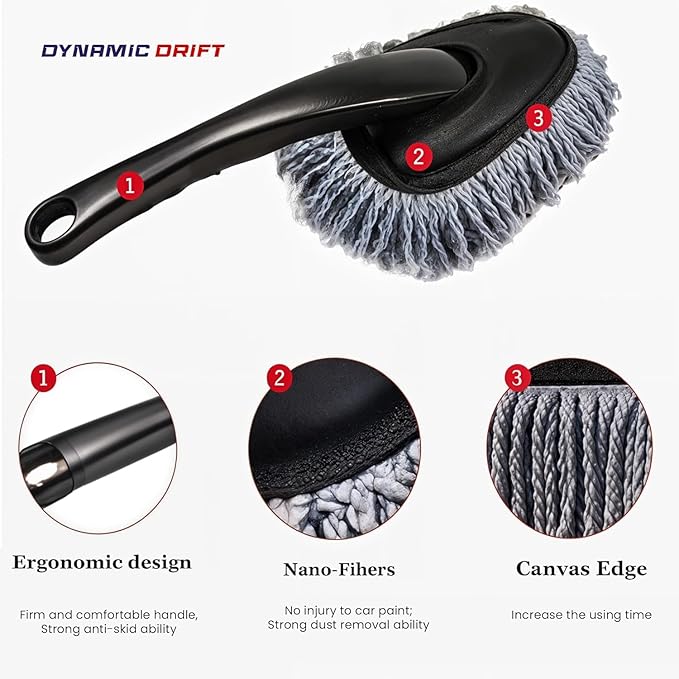 Mini Microfiber Car Duster – Portable Cleaning Brush for Cars