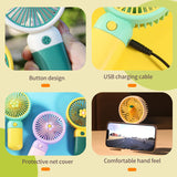 Mini Handheld Cooling Fan – Portable USB Rechargeable Fan (Random Character)