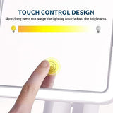 Trifold Makeup LED Mirror, Dorm Dressing Mirror Beauty Light, Smart Complementary Makeup Mirror, Tabletop Small Makeup Decorative Mirror Desk Led, Touch Screen Portable Table Cosmetic Mirror for Travel Cosmetic Office