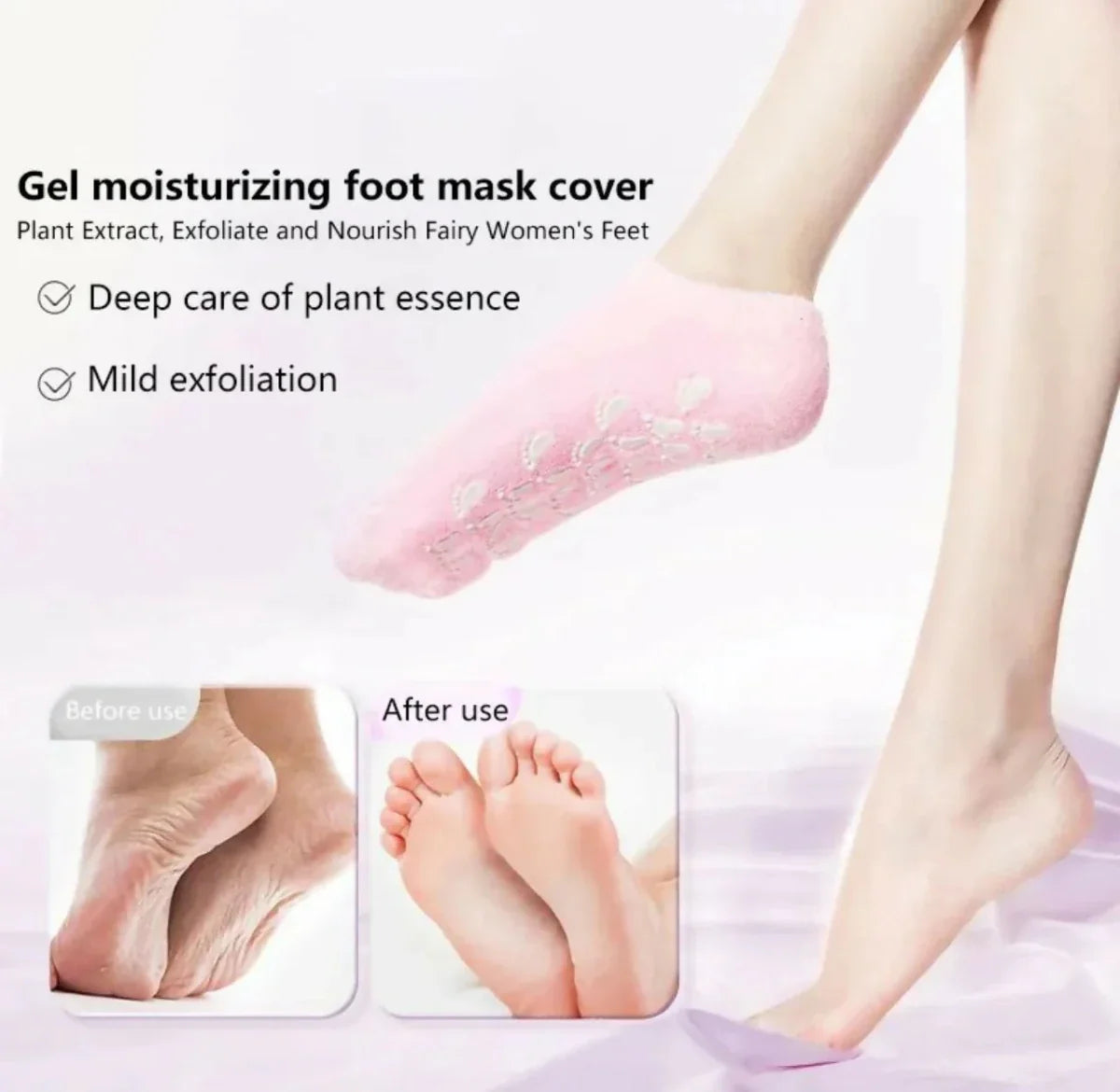 Moisturizing Spa Gel Socks – Deep Hydration Treatment for Soft & Cracked Heels