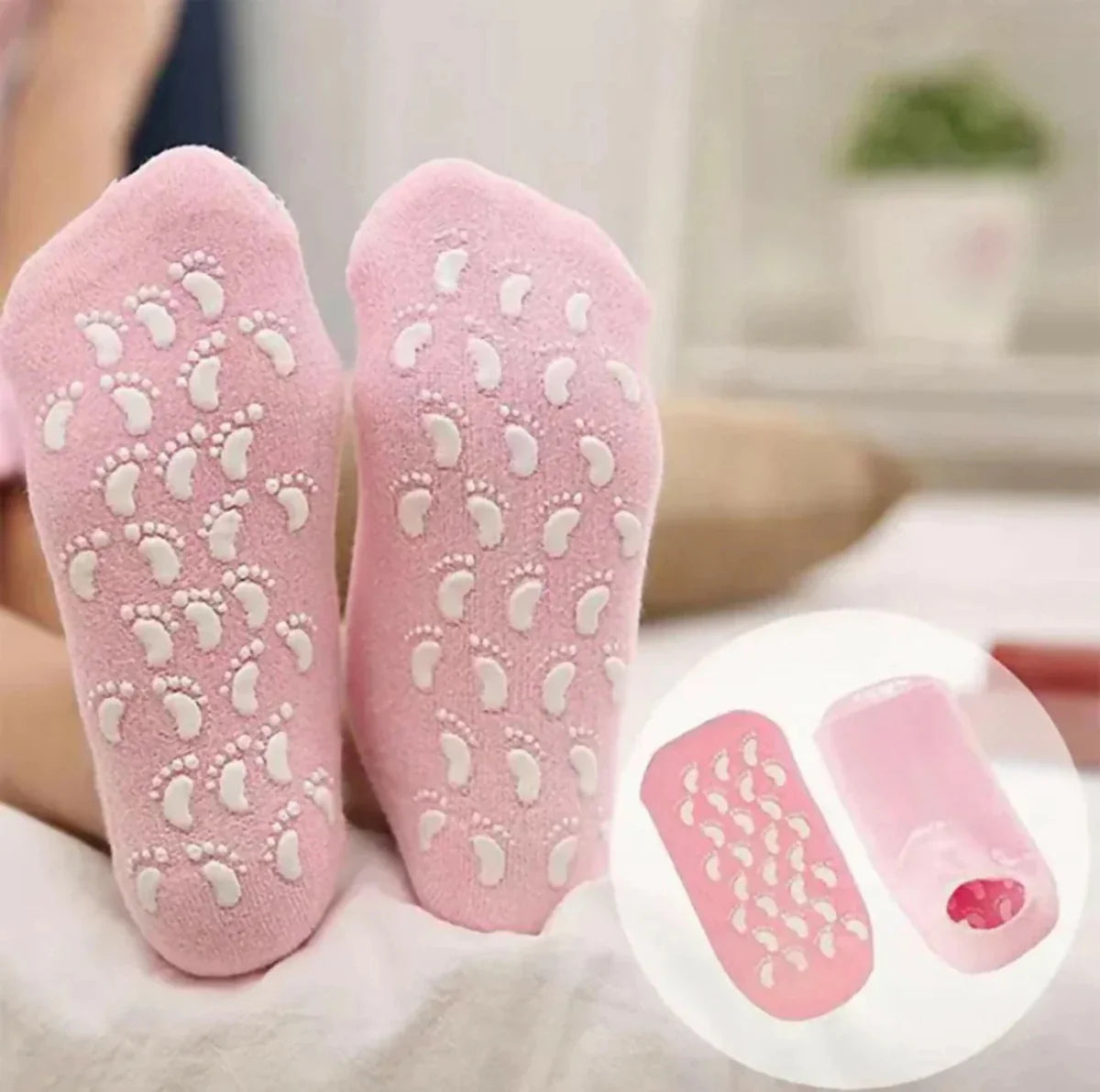 Moisturizing Spa Gel Socks – Deep Hydration Treatment for Soft & Cracked Heels