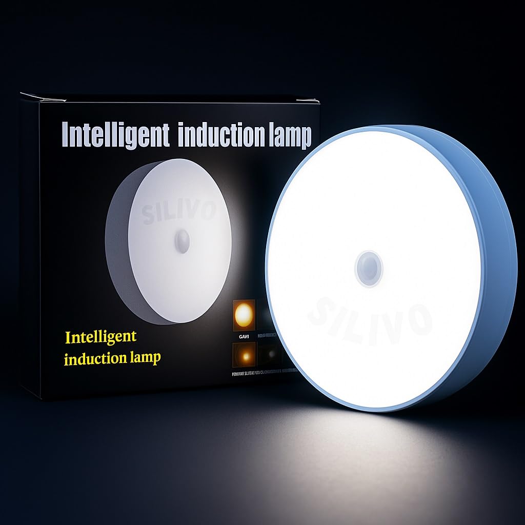 Motion Sensor LED Night Light – Wireless Rechargeable Cabinet & Stair Light with Magnetic Mount (PACK OF 2)