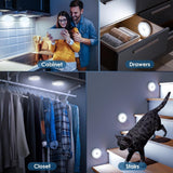Motion Sensor LED Night Light – Wireless Rechargeable Cabinet & Stair Light with Magnetic Mount (PACK OF 2)