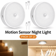 Motion Sensor LED Night Light – Wireless Rechargeable Cabinet & Stair Light with Magnetic Mount (PACK OF 2)