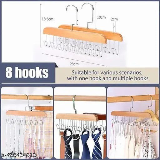 Multi Hook Wall Mount Hanger – Space-Saving Clothes & Accessories Rack