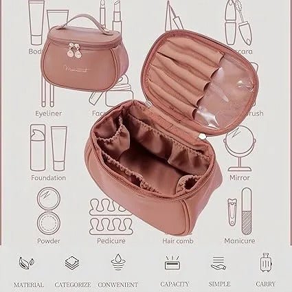 Multifunction Travel Cosmetic Bag – Large Capacity Waterproof Makeup & Toiletry Organizer for Women