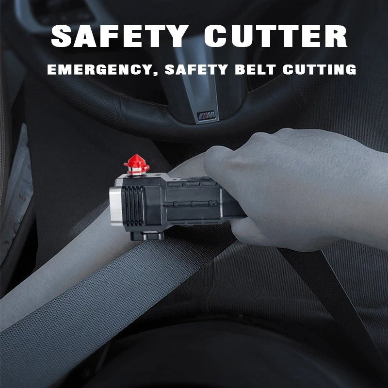 Multifunctional Emergency Hammer Flashlight with Power Bank