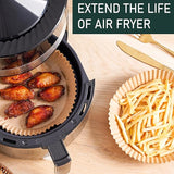 Non-Stick Air Fryer Paper (50 Pcs) fryer mess-free! 🍟 🔥