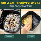 Non-Stick Air Fryer Paper (50 Pcs) fryer mess-free! 🍟 🔥