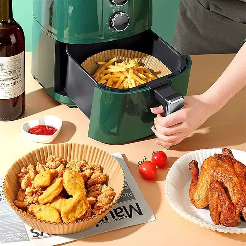 Non-Stick Air Fryer Paper (50 Pcs) fryer mess-free! 🍟 🔥
