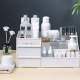 Dressing Table Makeup Box, Desktop Cosmetic Storage Box With Drawer, Makeup Sundries Storage Organizer, Cabinet Sorting Box, Jewelry Nail Polish Makeup Drawer Container, Multifunctional Divisions Desk Organizer, Drawer Head Ornament Sorting Make Up Box