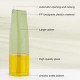 450Ml Oil Storage Pot, Auto Flip Kitchen Oil Bottle, Cooking Oil Dispenser For Kitchen, Automatic Opening Oil Bottle, Kitchen Non Hanging Oil Seasoning Bottle, Food Grade Condiment Bottle, Drip Free Spout Oil Container