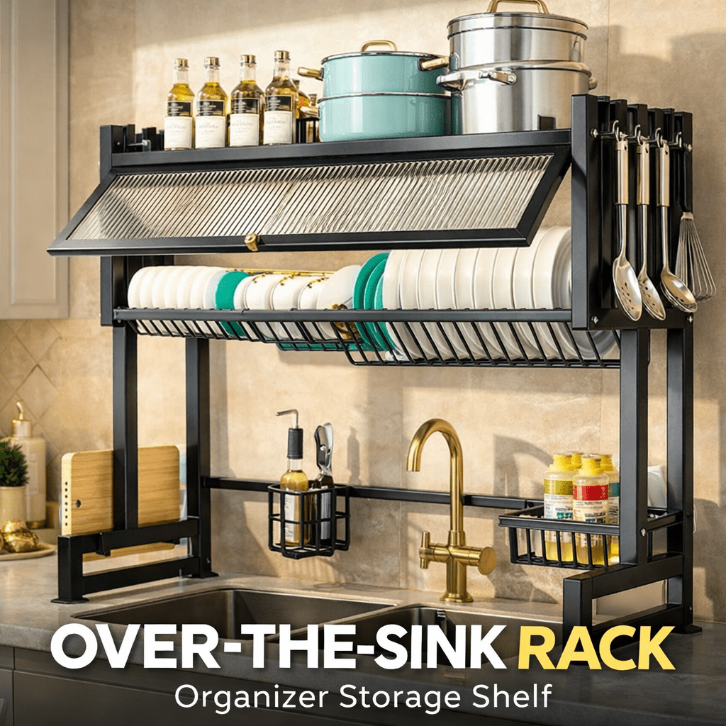 Over The Sink Rack for Kitchen – Multi-Functional Kitchen Storage Organizer