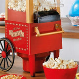 Carnival Popcorn Maker, Countertop Popcorn Machine, Vintage Retro Electric Hot Air Popcorn Machine, Cart Style Hot Air Popper Machine, Portable Electric Popcorn Maker, Automatic Instant Popcorn Maker, Portable Electric Household Snack Maker