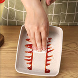 Square Ceramic Frying Pan, Durable Stone Frying Pan, Wooden Handle Square Frying Pan, Omelette Non Stick Fry Egg Kitchen Breakfast Maker, Square Thick Frying Tool, Anti Slip Tamagoyaki Pan, Square Egg Pan, Daily Cookware Gadget, Home Kitchen Items
