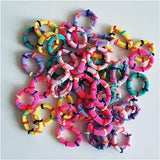 Pack Of 10 Hair Ponies, Multicolor Elastic Hair Tie, Charm Angel Girl Hair Pony, Cute Small Hair Ties For Girls, Elastic Hair Styling Accessories, Seamless Cotton Hair Ties
