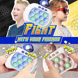 Console Pop Up Toy, Quick Push Game Machine, Light Bubble Puzzle Toy, Electronic Squeeze Poppet Sensory Push Pop Bubble Toy, Anti Pressure Whack A Mole Toy, Autism Sensory Toys for Boys Girls, Rapid Push Puzzle Game