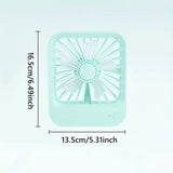 Quite Hanging Desk Fan, Mini USB Rechargeable Fan, Quiet Mini Desktop Cooling Fan for Indoor Outdoor