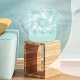 Quite Hanging Desk Fan, Mini USB Rechargeable Fan, Quiet Mini Desktop Cooling Fan for Indoor Outdoor