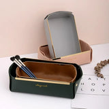 Folding Jewellery Tray, Sundries  Storage Tray, Collapsible Faux Leather Large Capacity Sundries Organizer Box, Nordic Style Leather Organizer, Rectangle Desktop Organizer Box, Multipurpose Catchall Tray for Key Jewelry, Desk Dresser Top Organizer