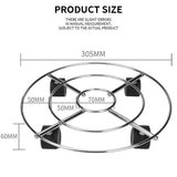 Plant Caddy Stand, Movable Flower Pot Tray, Stainless Steel Cylinder Trolley, Multipurpose Heavy Duty Stand with Wheels