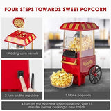 Carnival Popcorn Maker, Countertop Popcorn Machine, Vintage Retro Electric Hot Air Popcorn Machine, Cart Style Hot Air Popper Machine, Portable Electric Popcorn Maker, Automatic Instant Popcorn Maker, Portable Electric Household Snack Maker