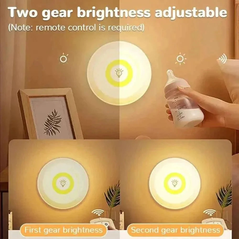 Wireless LED Night Light Pack of 3 with Remote – Stick On Cabinet Lights