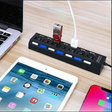 Multi USB Splitter, Small Splitter Switch, Computer USB Extension Hub, Hight Speed Mini Port Hub Adapter, Standard Type Power Adapter, Extender Extension Connector