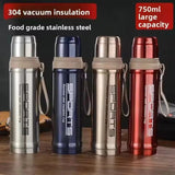 Vacuum Insulated Stainless Steel Sports Water Bottle Leak Proof Hot & Cold Flask - 750ML