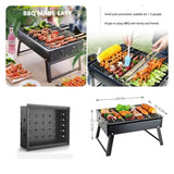 Portable Foldable BBQ Grill – Lightweight Charcoal Barbecue Stove