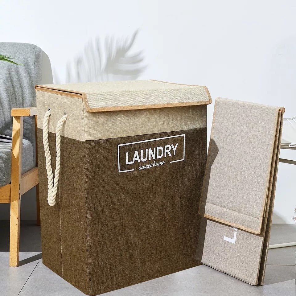 Premium Laundry Basket with Lid – Durable Clothes Storage Organizer