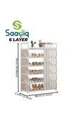 Premium Multi-Layer Shoe Rack with Dust Cover | Space Saving Dustproof Shoe Organizer