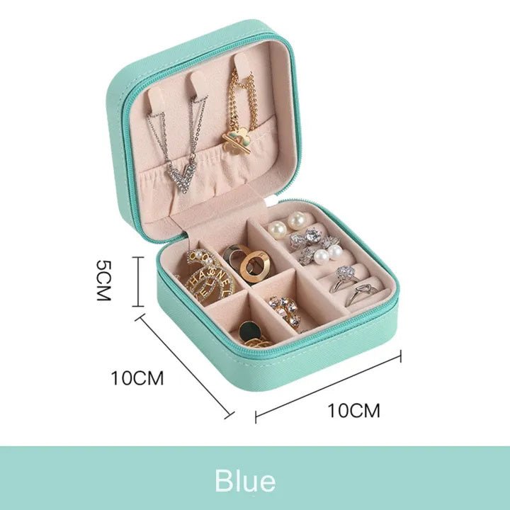 Premium Multi‑Compartment Jewelry Organizer – Glass Top Ring & Earrings Display Storage Box