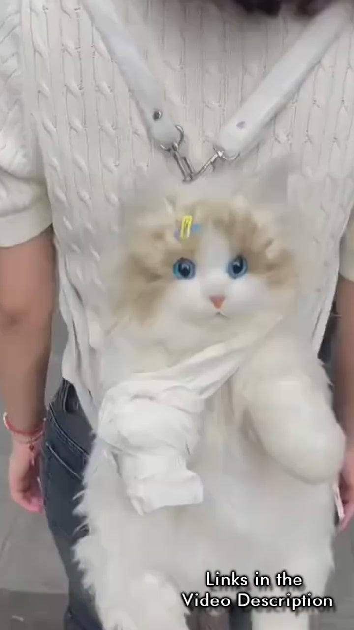 Fluffy Plush Cat Toy – Soft Lifelike Companion for Kids