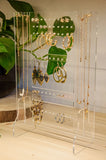 Acrylic Jewellery Stand, Transparent Jewellery Display Organizer, Portable Jewellery Hanger Necklace Earring Bracelet Stand, Clear Acrylic Jewellery Holder, Compact Stand For Jewellery