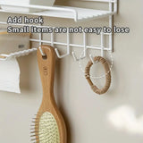 Self Adhesive Caddy Shelf With Hook, Combo Organizer Basket, Multipurpose Home Kitchen Bathroom Wall Hanging Shelves, Perforation Free Bathroom Storage Rack, Wall Mounted Multifunctional Rack, Magic Sticker Shower Rack Shelf