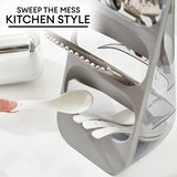 3 Layer Cutlery Organizer, Kitchen Utensils Separation Box, Multifunctional Transparent Chopstick Cage, Oblique Insertion Storage Rack, Tableware Drain Rack, Multipurpose Drawer Container Home Use