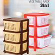 3 Layer Fantasy Basket, Multipurpose Plastic Modular Drawer Storage Box, Chest Drawers Organizer Storage Box