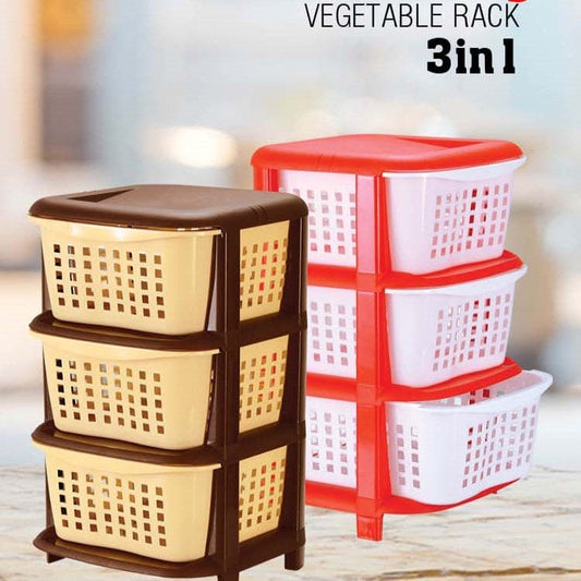 3 Layer Fantasy Basket, Multipurpose Plastic Modular Drawer Storage Box, Chest Drawers Organizer Storage Box