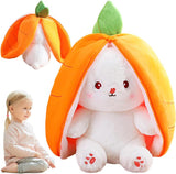 Reversible Bunny Plush – Strawberry & Carrot Soft Stuffed Toy