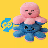 Reversible Octopus Plush Toy – Double-Sided Mood Changing Stuffed Doll