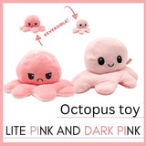 Reversible Octopus Plush Toy – Double-Sided Mood Changing Stuffed Doll