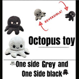 Reversible Octopus Plush Toy – Double-Sided Mood Changing Stuffed Doll