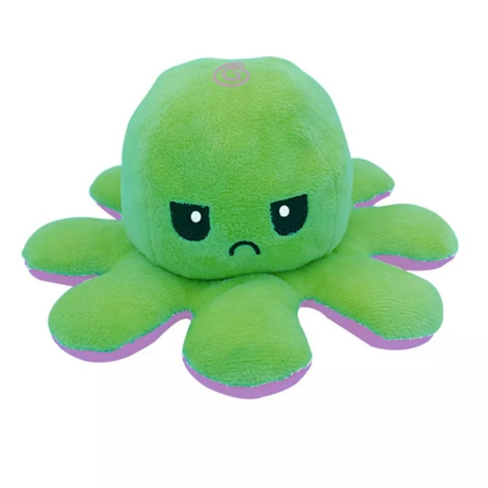 Reversible Octopus Plush Toy – Double-Sided Mood Changing Stuffed Doll