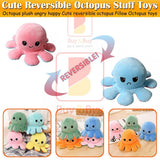 Reversible Octopus Plush Toy – Double-Sided Mood Changing Stuffed Doll