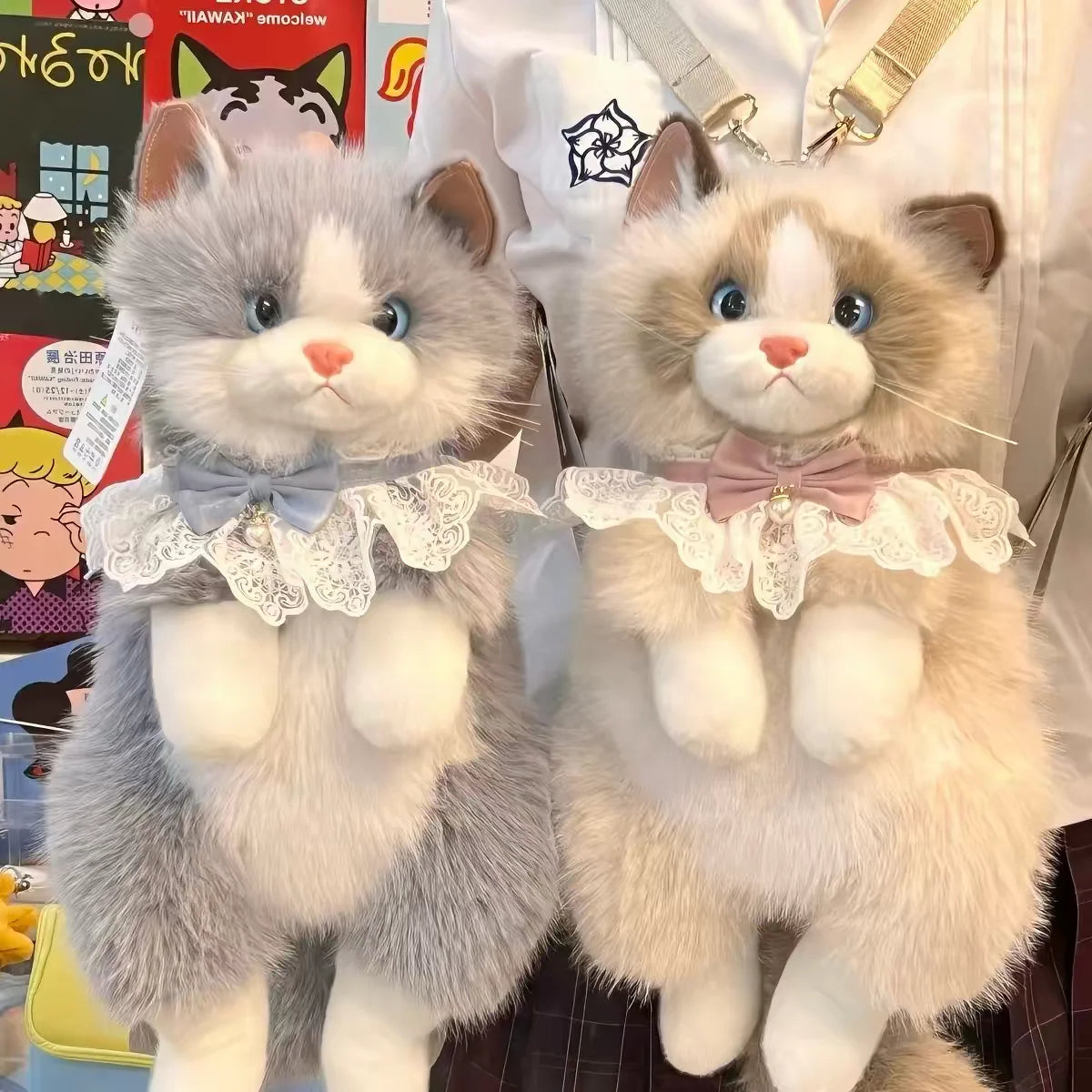 Fluffy Plush Cat Toy – Soft Lifelike Companion for Kids