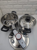 Stainless Steel Pressure Cooker Combo Set