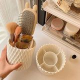 Rotating Cosmetic Brush Organizer – 360° Makeup Storage Holder